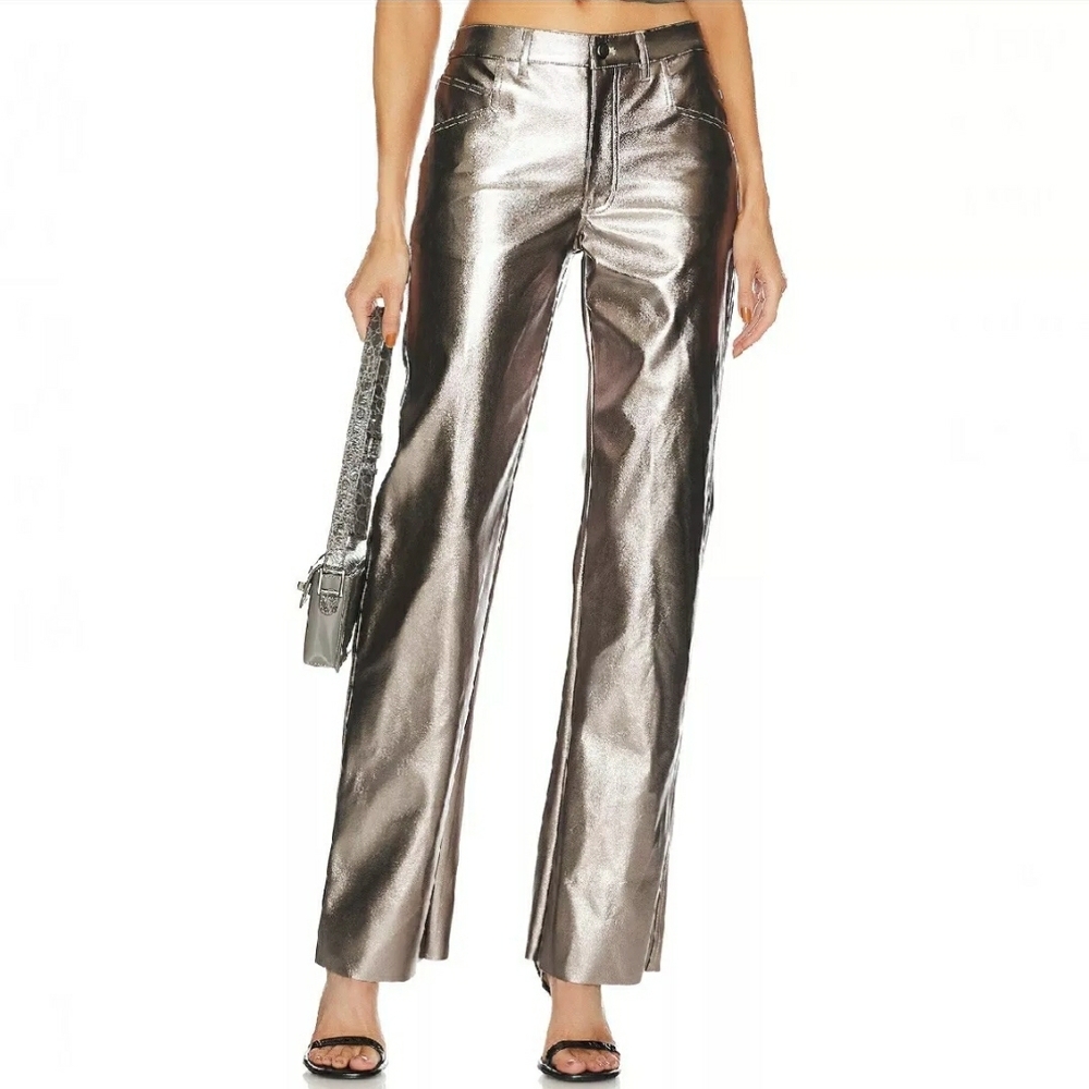 ALIX NYC Champagne - Silver Grey Revolve Metallic Pants *
